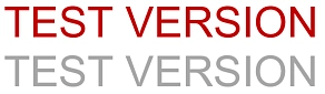 Hier steht zweimal das Wort TEST VERSION in Großbuchstaben geschrieben in den Farben Hellgrau und Rot